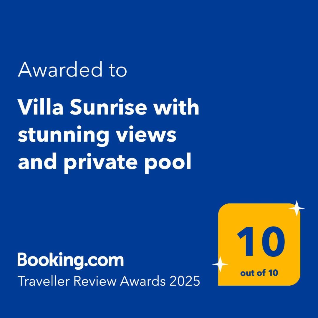 Villa Sunrise With Stunning Views And Private Pool Katokhórion Exteriör bild
